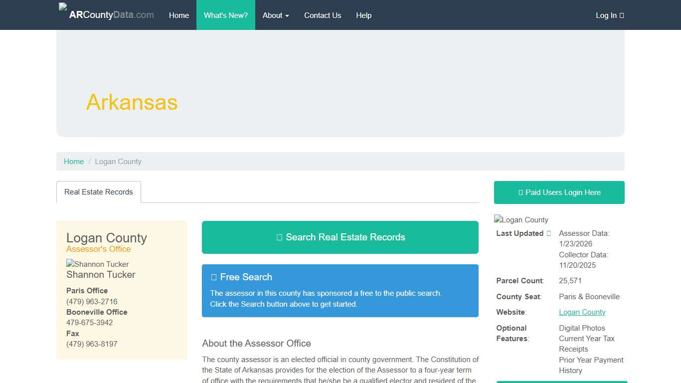 Logan County Arkansas - ARCountyData.com - ARCountyData.com