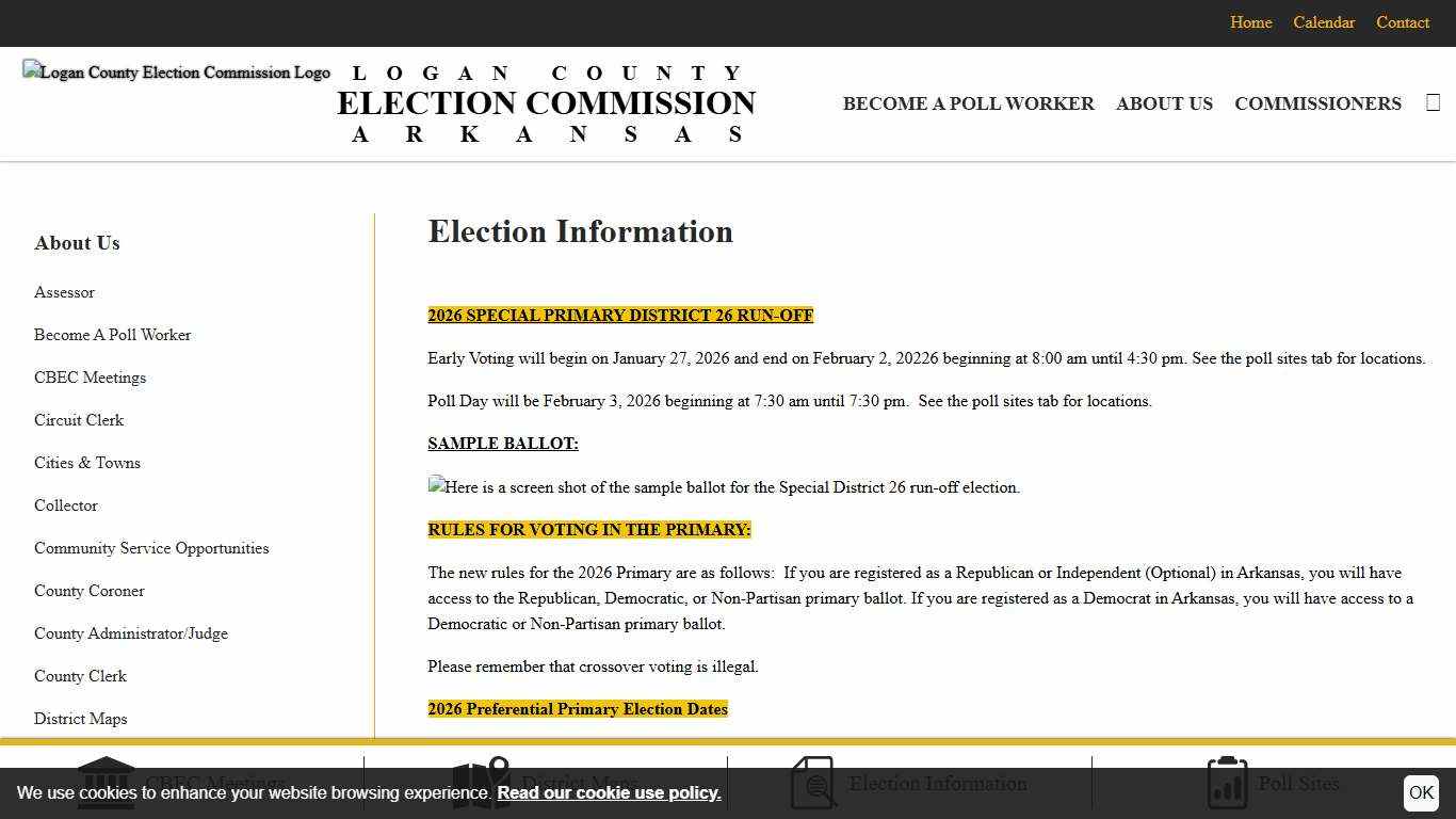 Election Information Logan County AR Election Commission