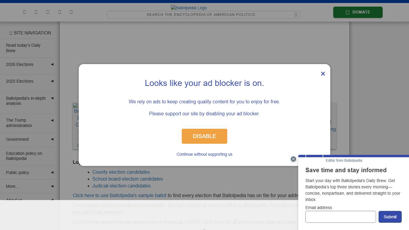 Logan County, Arkansas, elections, 2026 - Ballotpedia