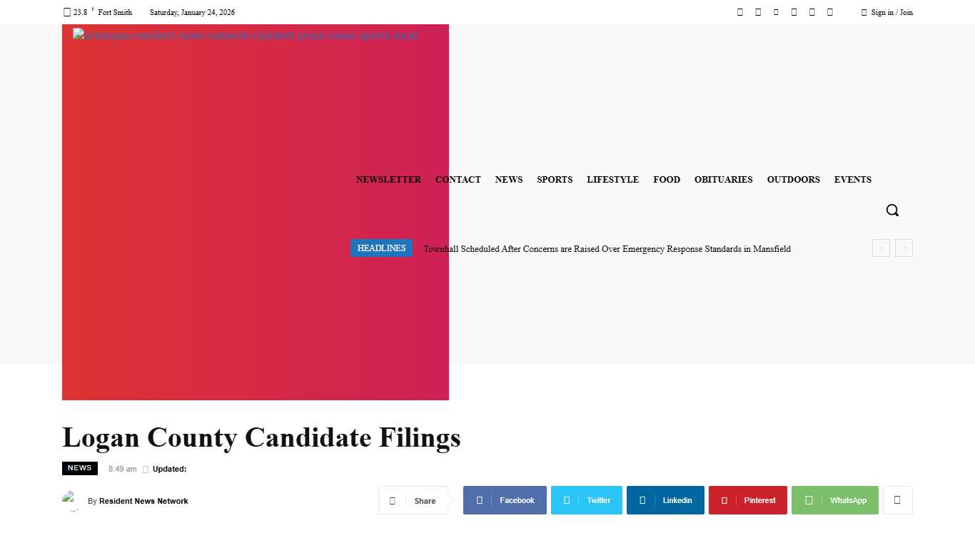 Logan County Candidate Filings Resident News Network